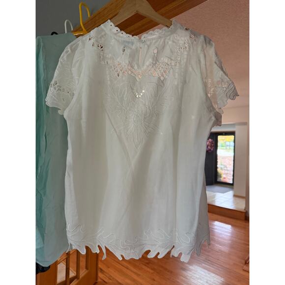 Sundance Ayre white top NWT womens L - Picture 2 of 10